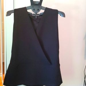 New Sandra Angelazzi sleeveless blouse size large black s4